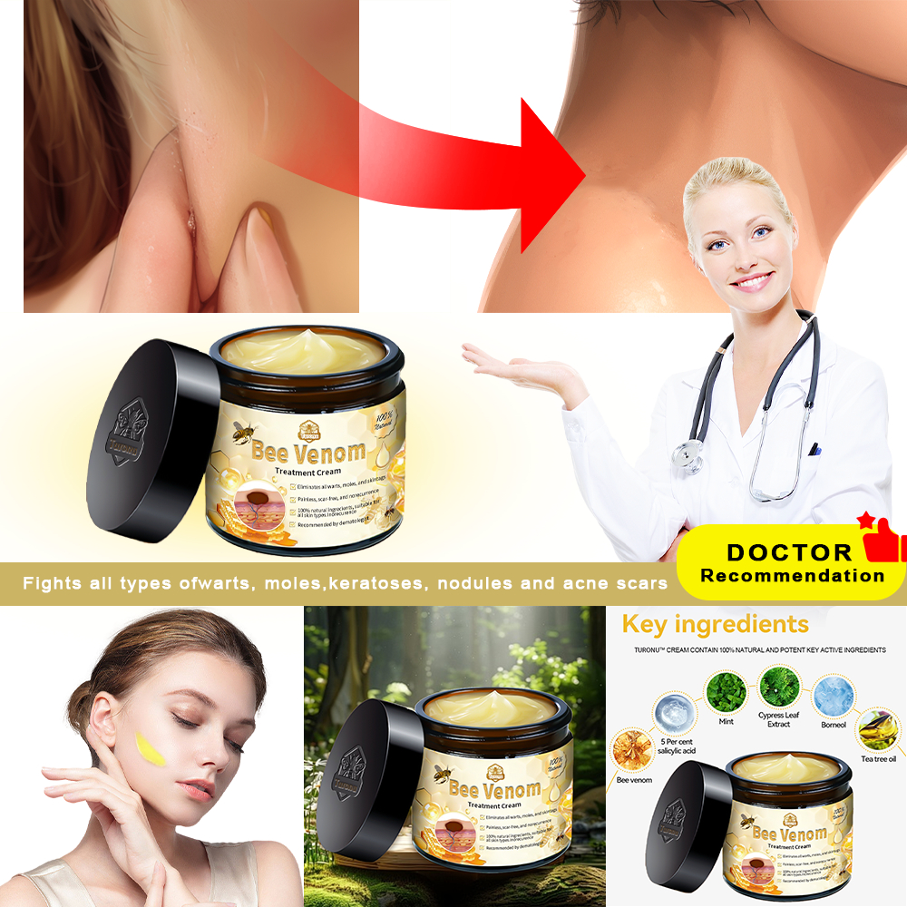 Turonu™ Bee Venom Skin Treatment Cream Approved by the Australasian College of Dermatologists (ACD) (Helping with acne, warts, rosacea, psoriasis, age spots, eczema, and reducing the appearance of stretch marks) 🏵️